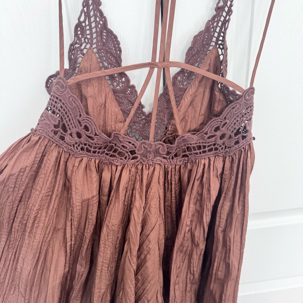 Free People Brown Lace Mini Dress - XS - Picture 6 of 8